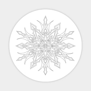 SYM STAR-TRIBAL- SNOWFLAKE DESIGN BLACK OUTLINE Magnet